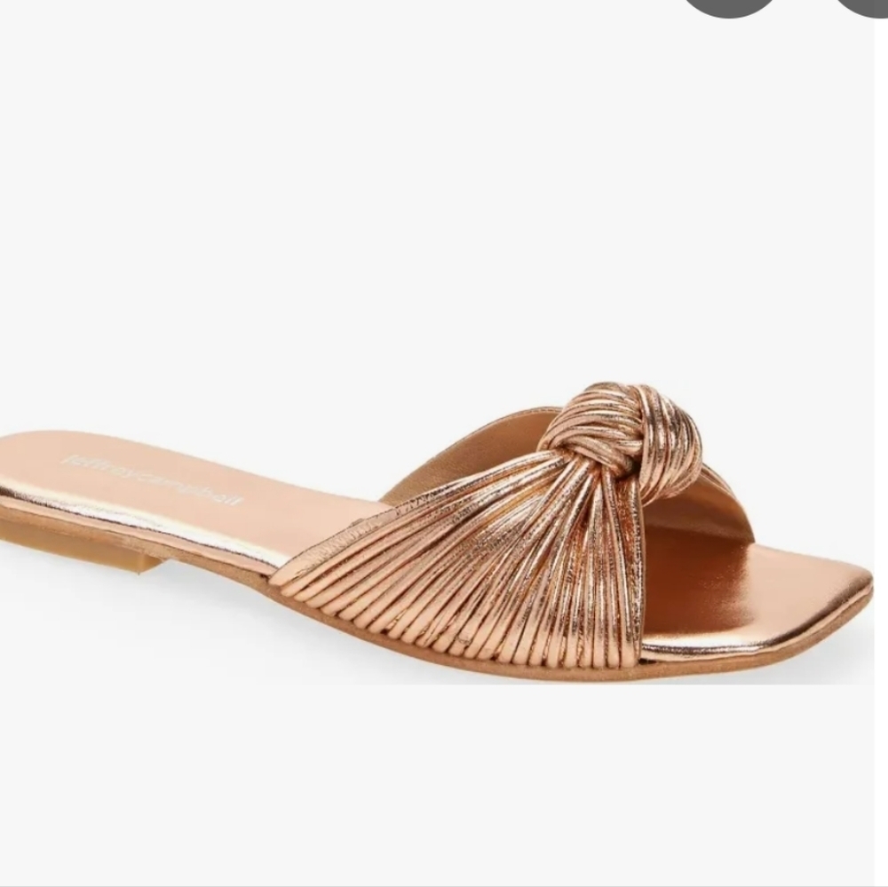 Jeffrey Campbell Knaughty Slide Sandal Rose Gold....Size 6/37